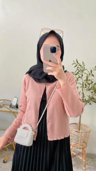 dinda cardi mix dress 16 dustypink